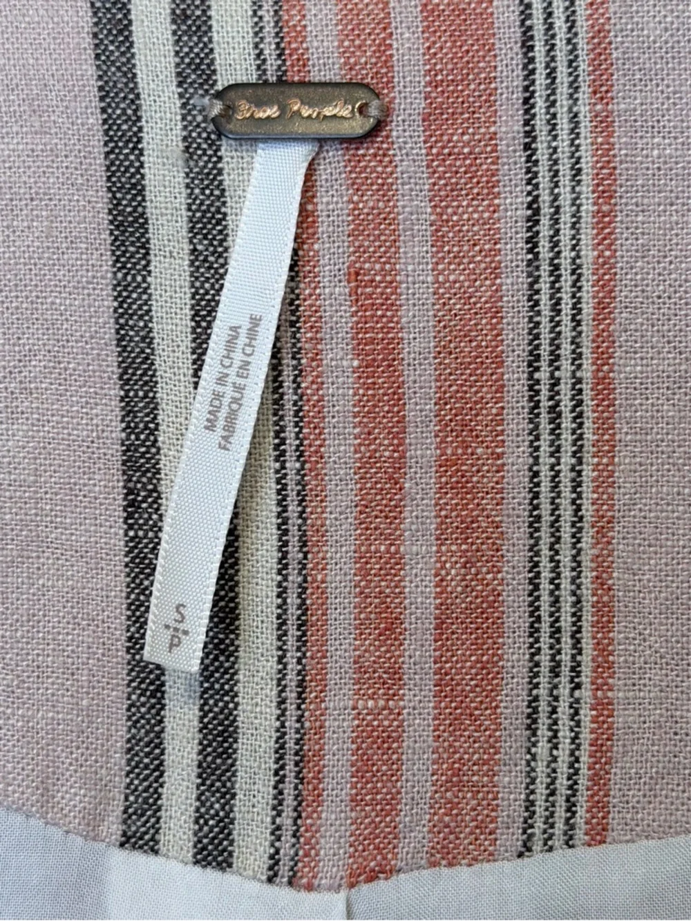 FP | Simply Stripe Hip Pockets Soft Relaxed Oversized Slouchy Blazer Jacket - Picture 13 of 15